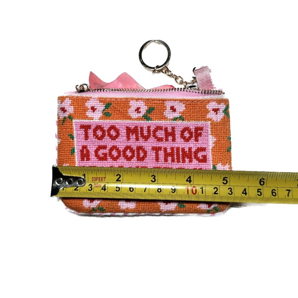 Needlepoint Floral Beaded Pouch - Picture 6 of 7